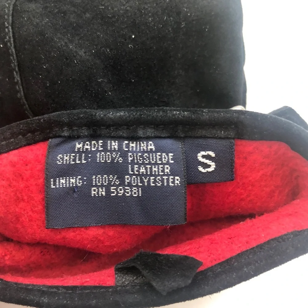 Ralph Lauren Blue Label Black Suede Gloves size S